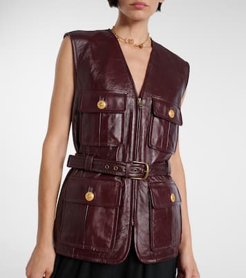 Gilet in pelle con cintura | Chloé