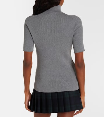 Cotton half-zip sweater | Miu Miu