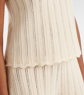 Top Zabou in pointelle smerlato in cotone | Altuzarra