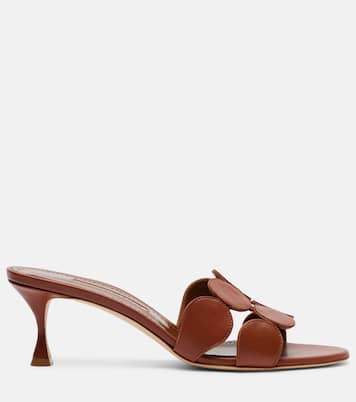 Pantoletten Haribalmu 50 aus Leder | Manolo Blahnik