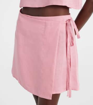 Positano linen miniskirt | Asceno