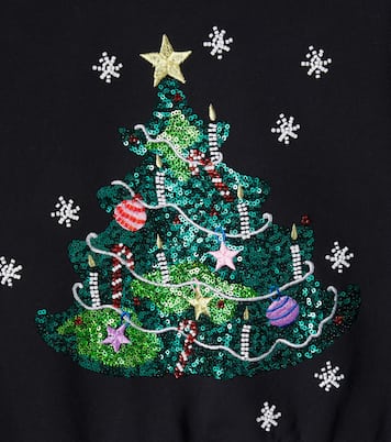 Sequined cotton jersey sweatshirt  | Molo