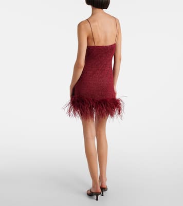 Minikleid Lumière mit Federn | Oséree