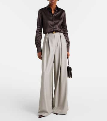 Cameron silk-blend charmeuse shirt | Ralph Lauren Collection