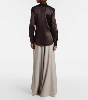 Cameron silk-blend charmeuse shirt | Ralph Lauren Collection