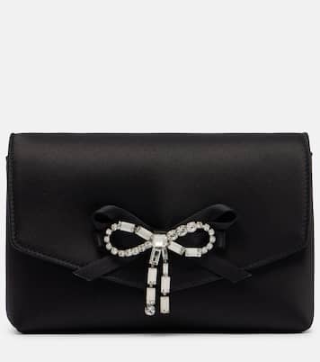 Soft Bow Mini embellished satin clutch | Jimmy Choo