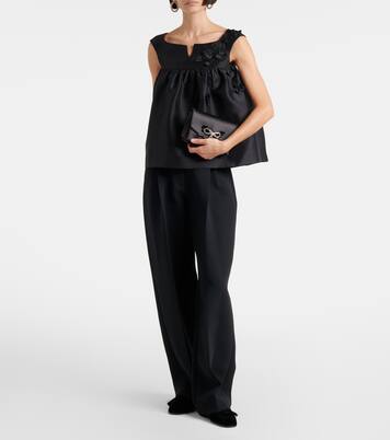 Soft Bow Mini embellished satin clutch | Jimmy Choo