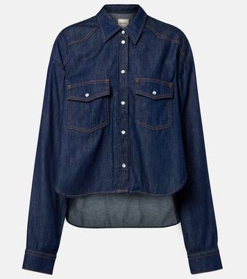 Grenon asymmetric denim shirt | Khaite