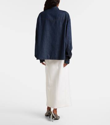 Grenon asymmetric denim shirt | Khaite