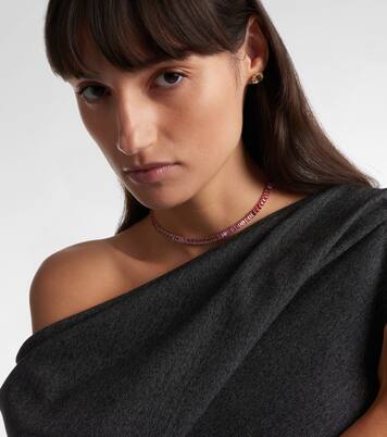 Halskette Ombre Eternity aus 18kt Roségold mit Saphiren | Shay Jewelry