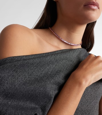 Halskette Ombre Eternity aus 18kt Roségold mit Saphiren | Shay Jewelry