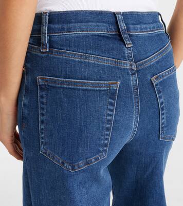 Le Slim high-rise wide-leg jeans | Frame