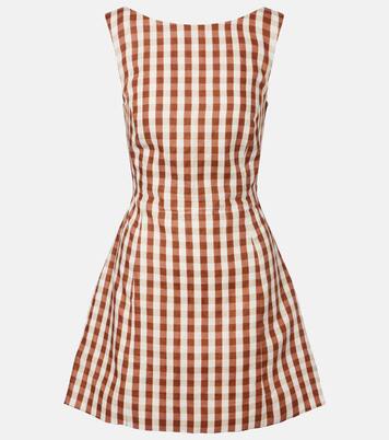 Sofia gingham linen minidress | Faithfull