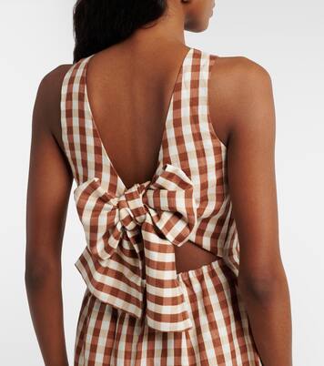 Sofia gingham linen minidress | Faithfull