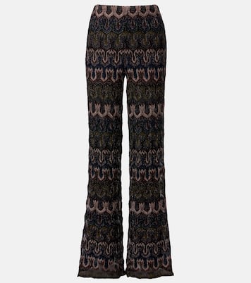 Pantalon flare intarsia en lamé | Missoni
