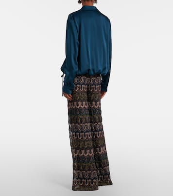Pantalon flare intarsia en lamé | Missoni