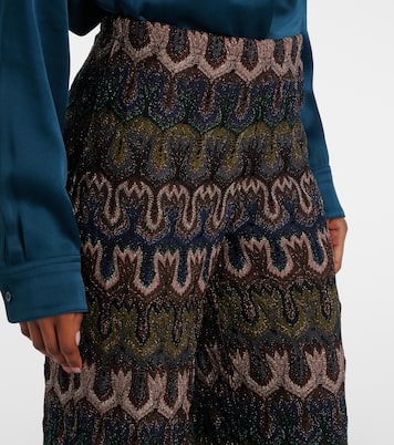 Pantalon flare intarsia en lamé | Missoni