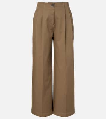 Pleated cotton wide-leg pants | Toteme