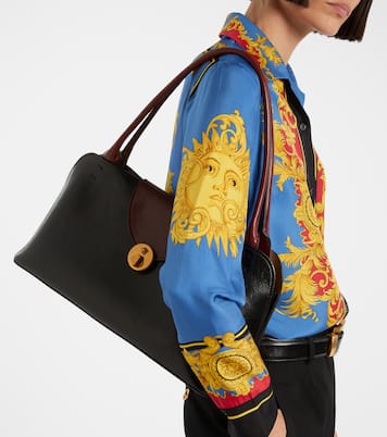 Vivienne Medium leather shoulder bag | Versace