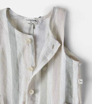 Baby Mori striped linen playsuit | 1 + in the Family
