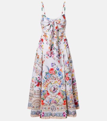 Floral cotton-blend midi dress | Camilla