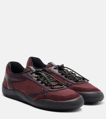 Speedrock leather-trimmed sneakers | Prada
