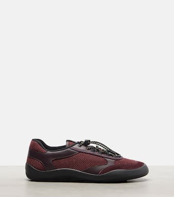 Speedrock leather-trimmed sneakers | Prada