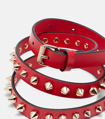Ceinture Loubispikes en cuir à ornements | Christian Louboutin