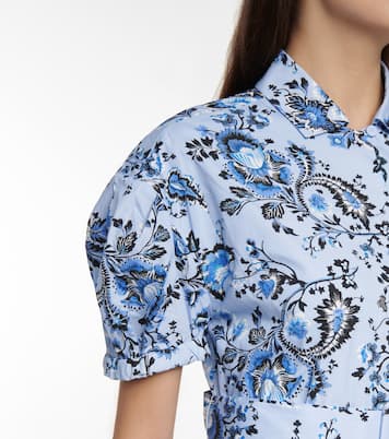 Robe midi Frederick en coton à fleurs | Erdem