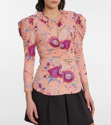 Bedrucktes Top Jen aus Samt | Isabel Marant