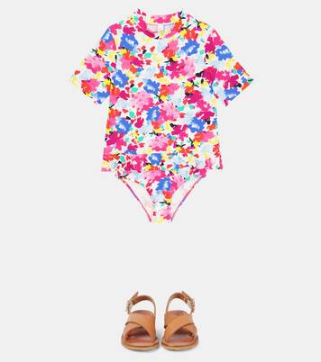 Floral rashguard and bikini bottoms | Il Gufo