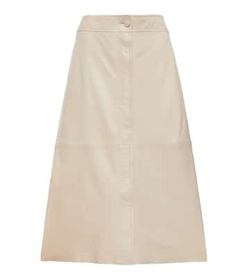 Falda midi Savana de piel | Joseph