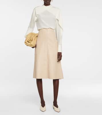 Falda midi Savana de piel | Joseph