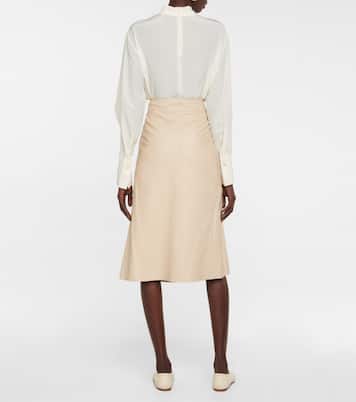 Falda midi Savana de piel | Joseph