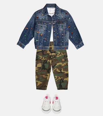 Giacca di jeans con cristalli | Dolce&Gabbana Kids