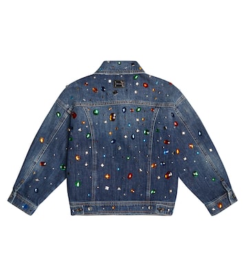 Giacca di jeans con cristalli | Dolce&Gabbana Kids