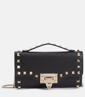 Rockstud leather wallet on chain | Valentino Garavani