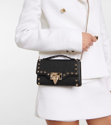 Rockstud leather wallet on chain | Valentino Garavani