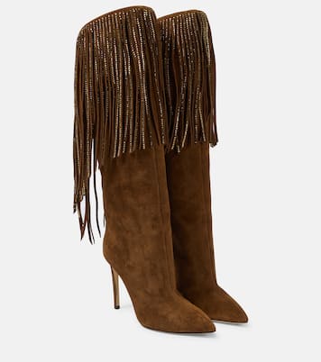 Botas altas de ante con flecos | Paris Texas