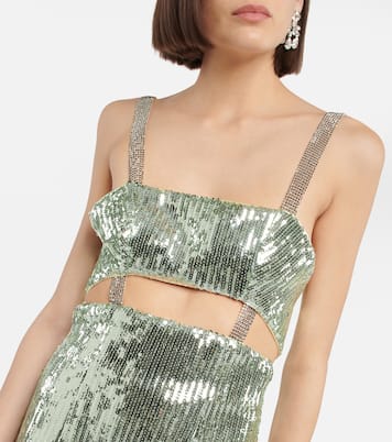 Rebecca sequin-embellished gown | Galvan