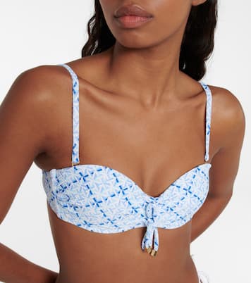 Grand Cayman ruched bandeau bikini top | Heidi Klein