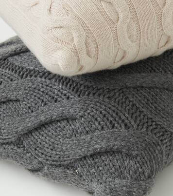 Cuscino in cashmere a trecce | Brunello Cucinelli
