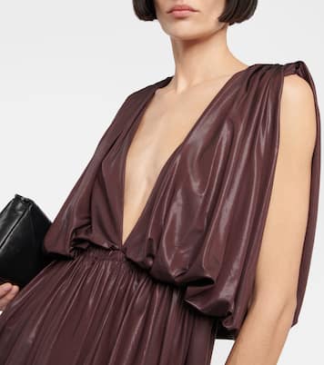 Lilies pleated jersey minidress | Rick Owens