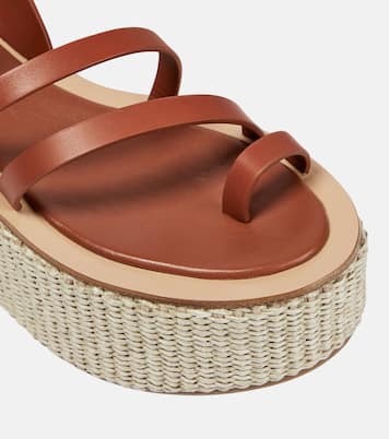 Biarritz leather platform espadrille sandals | Max Mara