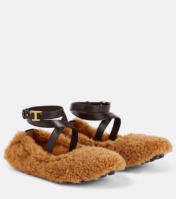 Bailarinas Bubble T Timeless de borrego | Tod's