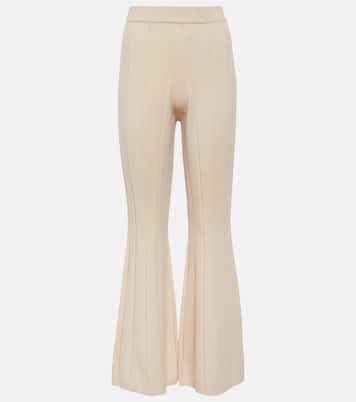 Mid-rise wool-blend flared pants | Joseph