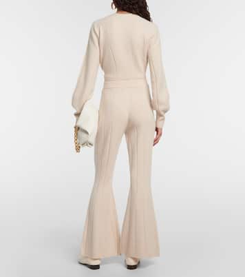 Mid-rise wool-blend flared pants | Joseph