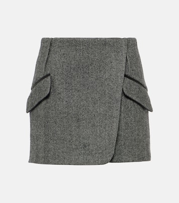 Payton checked wool-blend miniskirt | Simkhai