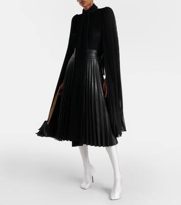 Jupe midi en cuir | Balenciaga