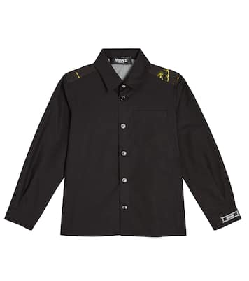Camicia in cotone con stampa | Versace Kids